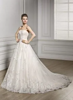 JJsHouse Robe Marquise/princesse Cache Cœur Traîne Moyenne Dentelle Tulle Robe De Mariée -Voiles mariée Soldes df7b75ebcbd978eb8fd9890e40e0fa5c