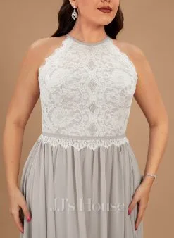 Jjshouse.fr Robe Trapèze Scoop Longueur Ras Du Sol Mousseline Dentelle Dentelle Mousseline Robe De Demoiselle D'honneur -Voiles mariée Soldes e105b32b2f66f48d9d081922f06ee766