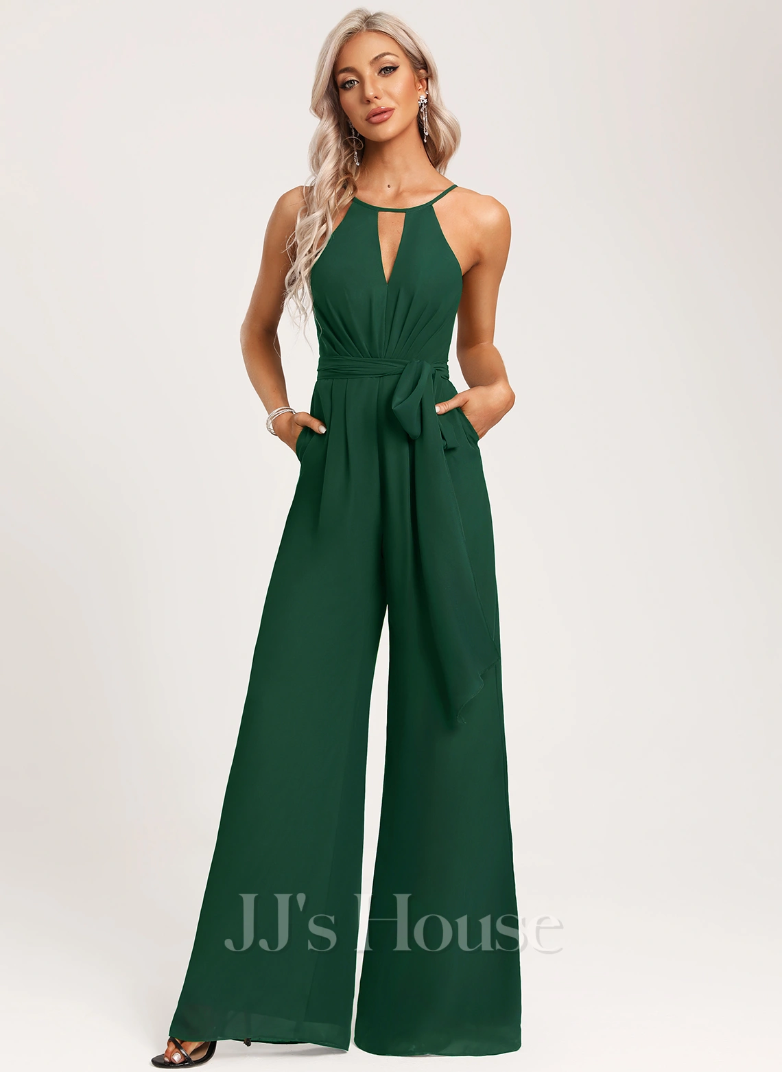 Jjshouse.fr Jumpsuit / Pantsuit Dos Nu Longueur Ras Du Sol Mousseline Robe De Demoiselle D'honneur 2 Jjshouse.fr Jumpsuit / Pantsuit Dos Nu Longueur Ras Du Sol Mousseline Robe De Demoiselle D'honneur – Image 2