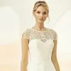 E323 - Bianco Evento - Boléro Mariée Dentelle Manches Courtes