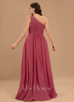 Jjshouse.fr Robe Trapèze Décolleté Asymétrique Longueur Ras Du Sol Mousseline Mousseline Robe De Demoiselle D'honneur Avec Plissé -Voiles mariée Soldes e61faa6f1233d11c53e4be5e4965ab8f