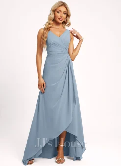 Jjshouse.fr Robe Trapèze Col V Asymétrique Mousseline Robe De Demoiselle D'honneur 8 Jjshouse.fr Robe Trapèze Col V Asymétrique Mousseline Robe De Demoiselle D'honneur -Voiles mariée Soldes e6753c1a088ffcc50684627f10741a50