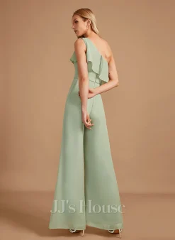 Jjshouse.fr Jumpsuit / Pantsuit Décolleté Asymétrique Longueur Ras Du Sol Mousseline Robe De Demoiselle D'honneur Avec Plissé 12 Jjshouse.fr Jumpsuit / Pantsuit Décolleté Asymétrique Longueur Ras Du Sol Mousseline Robe De Demoiselle D'honneur Avec Plissé -Voiles mariée Soldes ec5848fc061a32c6339cbdc89aff6c60