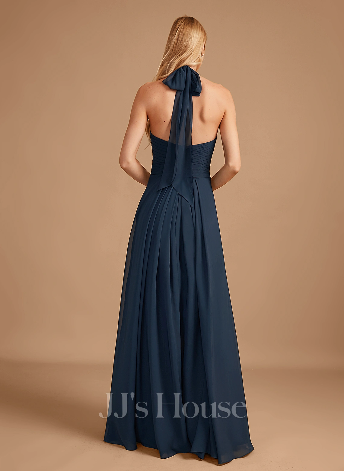 Jjshouse.fr Robe Trapèze Dos Nu Longueur Ras Du Sol Mousseline Robe De Demoiselle D'honneur Avec Plissé 5 Jjshouse.fr Robe Trapèze Dos Nu Longueur Ras Du Sol Mousseline Robe De Demoiselle D'honneur Avec Plissé – Image 5