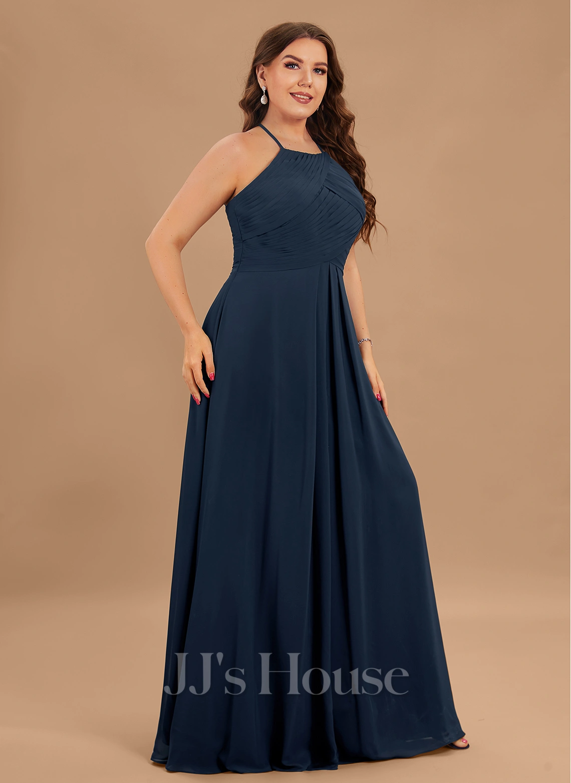 Jjshouse.fr Robe Trapèze Scoop Longueur Ras Du Sol Mousseline Mousseline Robe De Demoiselle D'honneur Avec Plissé 8 Jjshouse.fr Robe Trapèze Scoop Longueur Ras Du Sol Mousseline Mousseline Robe De Demoiselle D'honneur Avec Plissé – Image 8