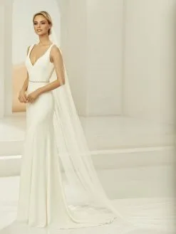 S382 Bianco Evento - Voile Mariée 51 Cristaux Swarovski