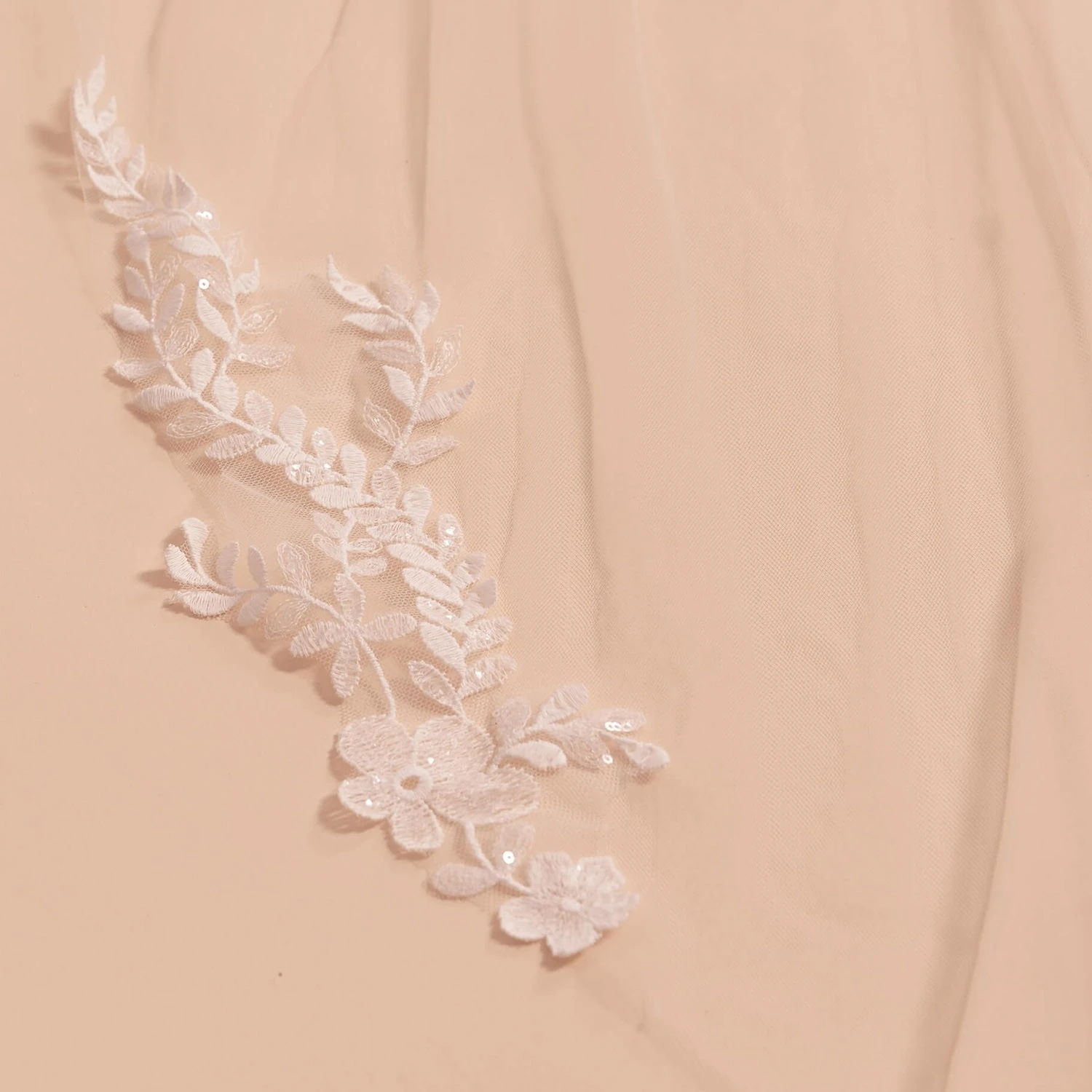 S414 Bianco Evento Voile Long Tulle Et Dentelle 2 S414 Bianco Evento Voile Long Tulle Et Dentelle – Image 2