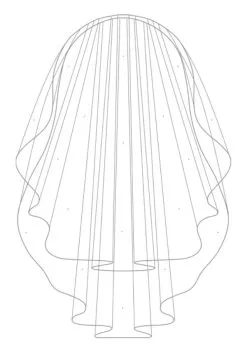 Voile De Mariée Mi Long Avec Strass Swarovski Miranda -Voiles mariée Soldes voile de mariee cristal miranda