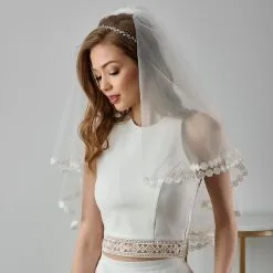 Voile Mariage Dentelle Guipure Bohème Clémentine