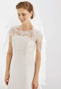 Voile De Mariée Ivoire Bordure Festonnée Fiamma