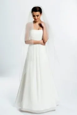 Voile Mariée Long à Bordure Festonnée Francisca