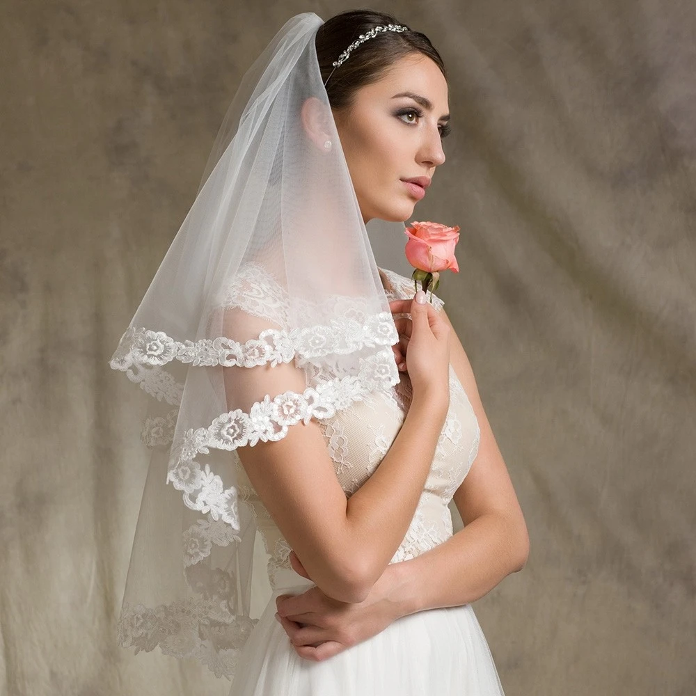 Voile Mariage à Rabat Dentelle Et Sequins Elodie 1 Voile Mariage à Rabat Dentelle Et Sequins Elodie