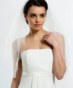 Voile De Mariage Mi Long à Bordure Festonnée Filomena