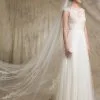 Voile Mariée Long Avec Appliques De Dentelle Lucie