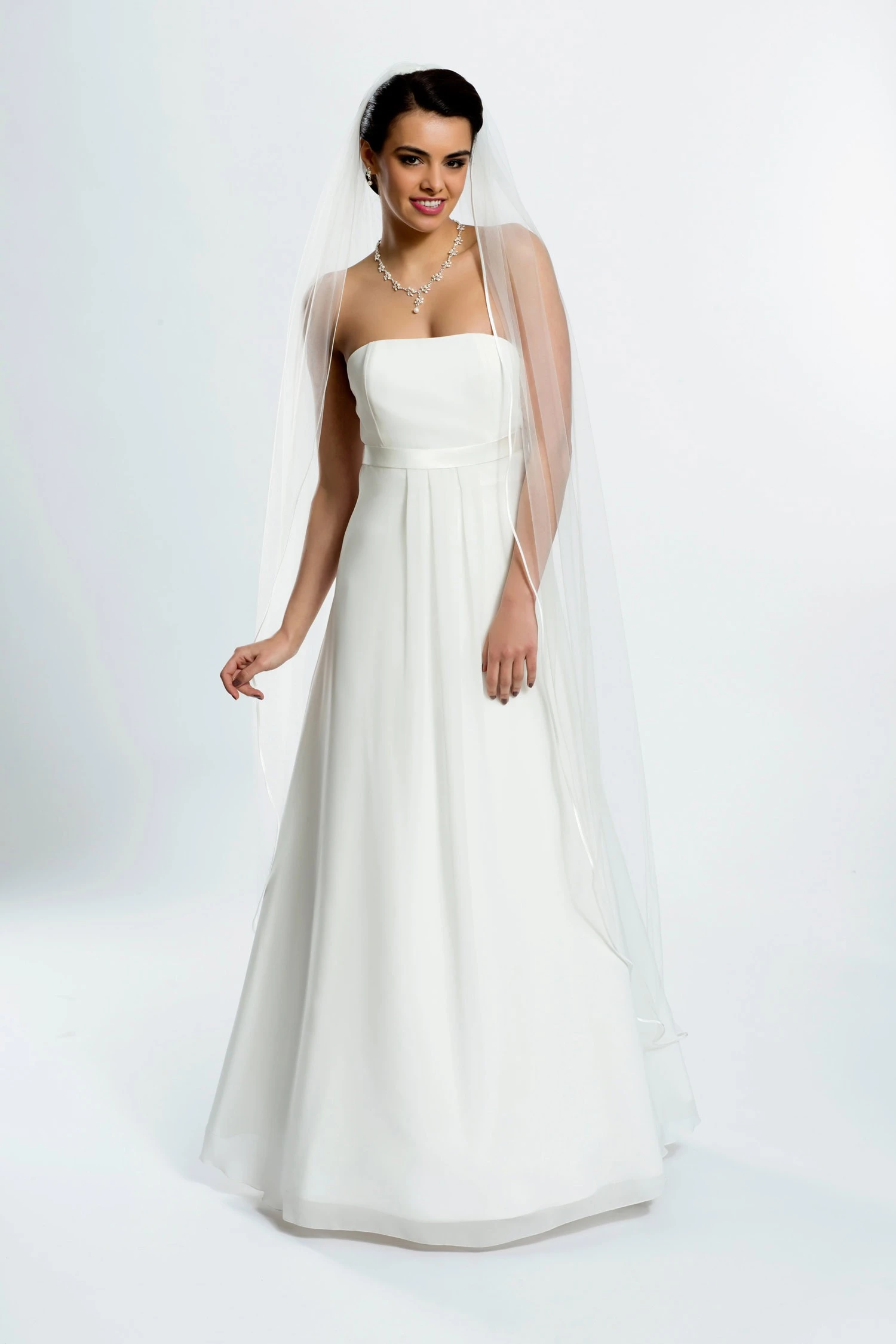 Voile De Mariage Long Bordure Satin Jacinta 1 Voile De Mariage Long Bordure Satin Jacinta