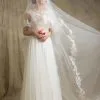Voile Mariée Très Long à Rabat Avec Dentelle Victoire