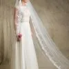 Voile De Mariée Très Long En Dentelle Française Coline